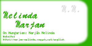 melinda marjan business card