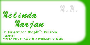 melinda marjan business card